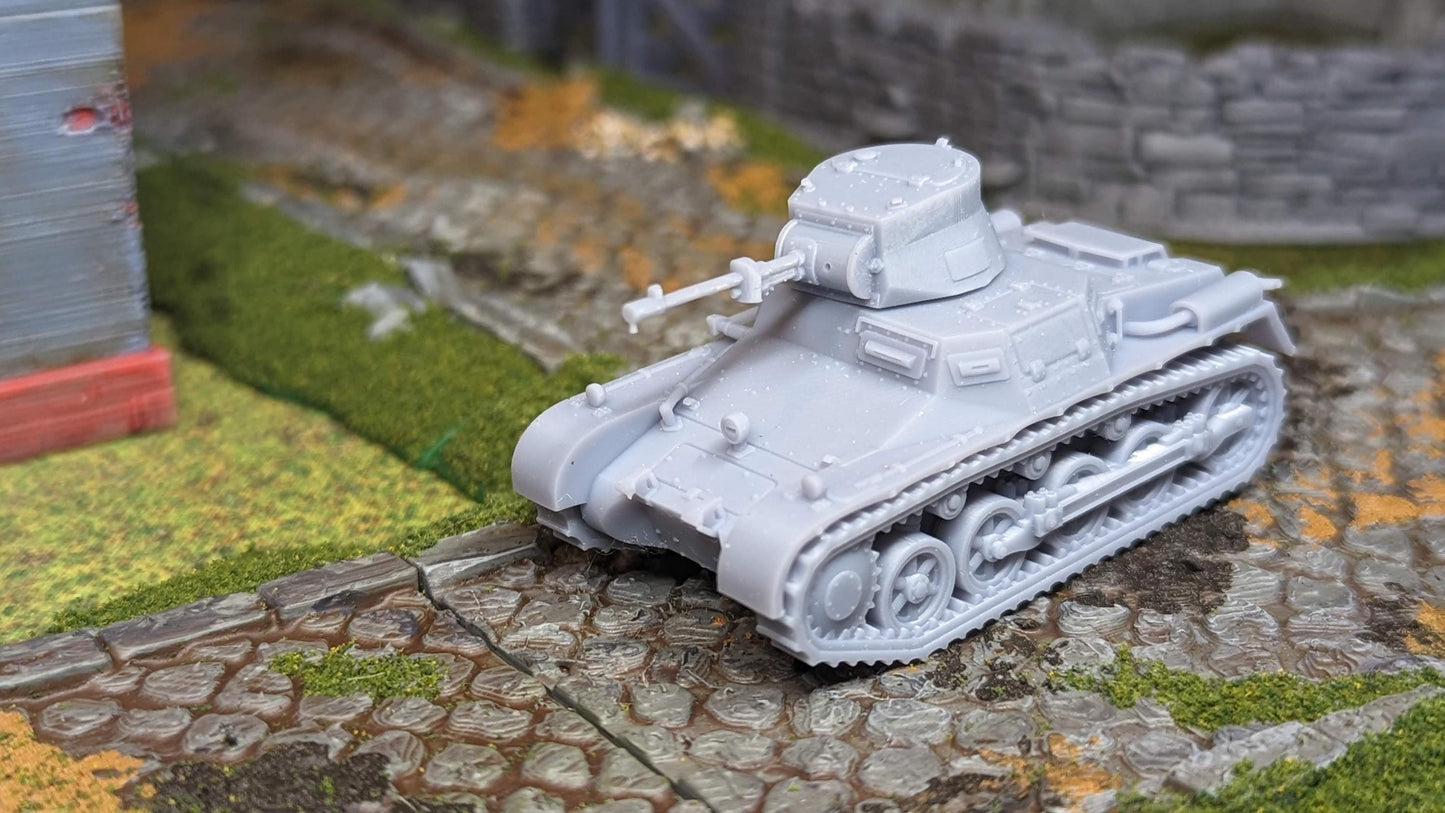 Bolt Action Battlegroup Panzer I Ausf.A (Sd.Kfz.101) 2 Turrets + 3 Tankmen  15/20/28/54mm