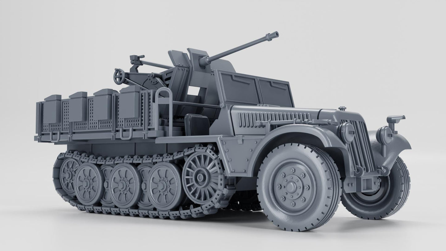 Bolt Action Battlegroup Sd.Kfz.10-4 - 2cm Flak 30  (Germany, WW2) Various Scales