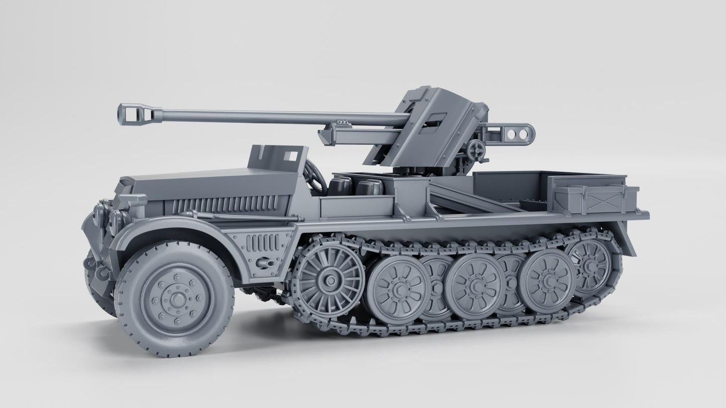 Bolt Action Battlegroup Sd.Kfz.10-5 with armor and 5cm PAK 38 (Germany, WW2) Various Scales